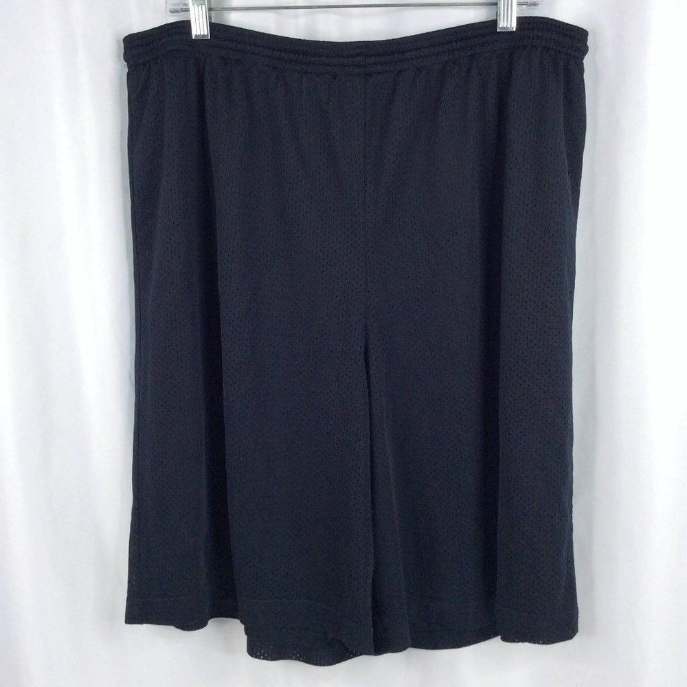 Vintage Sport Tek Basketball Shorts Mens Size 3XL Black Mesh Athletic Drawstring